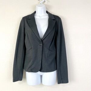 Have Charcoal Grey Ponte Knit One Button Blazer Size M